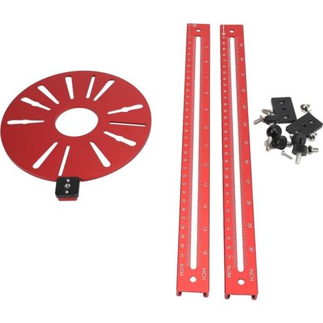 Défonceuse à bois, Défonceuse circulaire avec guide électrique, double échelle précise, diamètre de coupe 50-152 cm, montage polyvalent, compatible avec toutes les défonceuses, avec barre d'ext