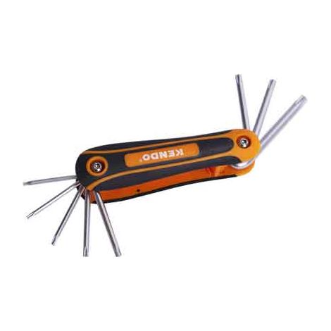SET CHIAVI MASCHIO TORX KENDO 8 PEZZI T9,10,15,20,25,27,30,40 - KENDO