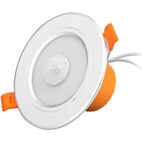 Plafonnier LED avec capteur infrarouge de présence humaine – aluminium, blanc, 7W, portée de détection jusqu'à 6 mètres. (1/5)