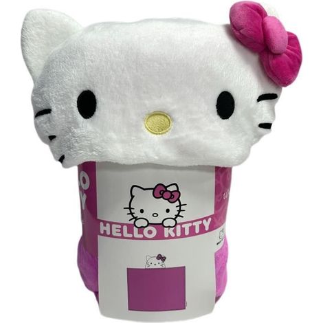 3D-Hoodie-Decke - HELLO KITTY - Rosa - 120 x 150 cm