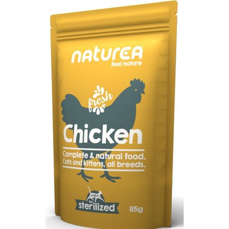 Naturea  Aliment humide pour chat  Sachet de 85 g - Stérilisé  Poulet 85 g