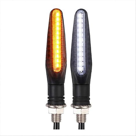 24-LED-Motorradblinker, weiß-gelb, dynamisch, vorne/hinten, Blinker, JXLGV (1/5)