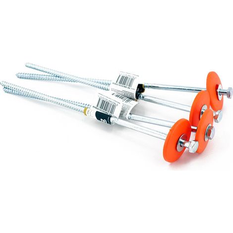 Lot de 4 Clous filetés de Fixation d'Ancrage pour Bâche Non Tissée