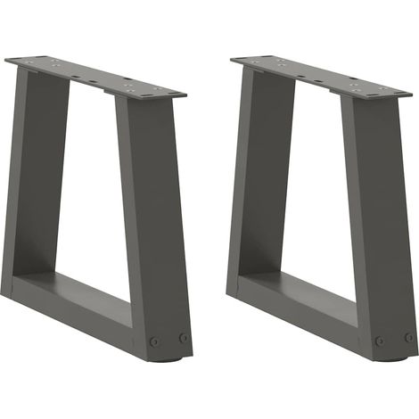 Couchtischbeine V-Form 2 Stück Anthrazit 30x(30-31,3) cm Stahl