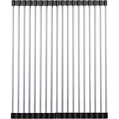 Egouttoir Vaisselle sur Evier Pliable Inox Noir , Accessoire Cuisine, Egoutoire Vaisselle cuisine, Rangement et organisation cuisine,ustensiles de cuisine , Rangement Cuisine , Compatible tout Evier (1/2)