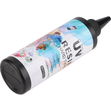 UV-Harz, handgefertigt, transparent, vergilbungsfrei, schnellhärtend, klarer UV-Kleber für Bastel- und Dekorationszwecke, 250 g (1/5)