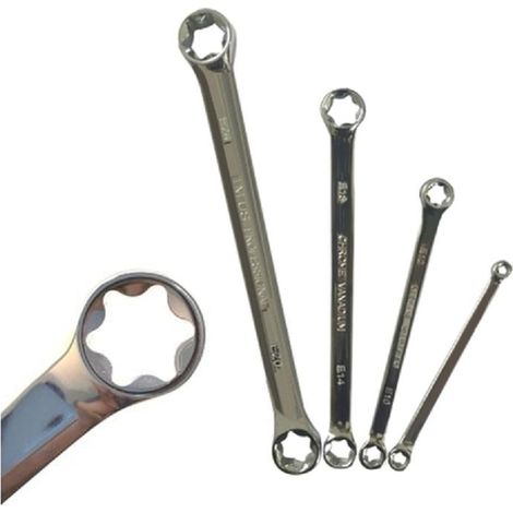 SET 4pz CHIAVI TORX FEMMINA FTX DOPPIA DIRITTA - E6/E24