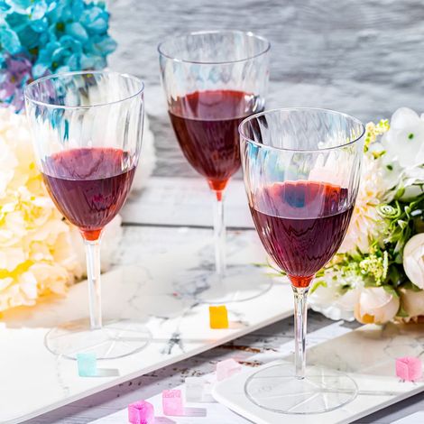 Verre À Champagne Jetable - 180 ml - Forme Élancée - Pour Fêtes De Noël Et D'Halloween - Lot De 8 (1/5)