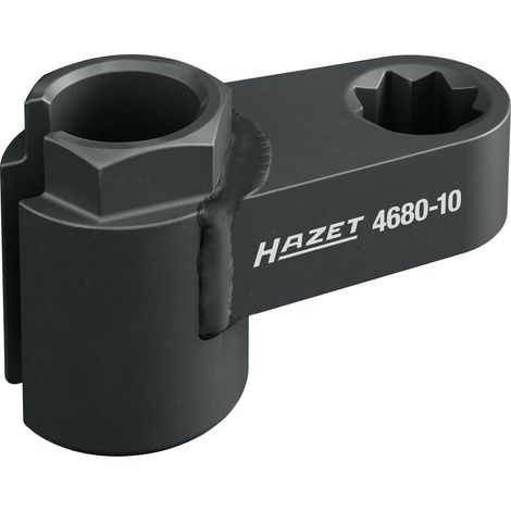 Hazet Abgassonden Einsatz, 1/2 (12,5 mm) Doppel-Vierkant hohl, Außen Sechskant Profil, SW 20 mm (1/4)