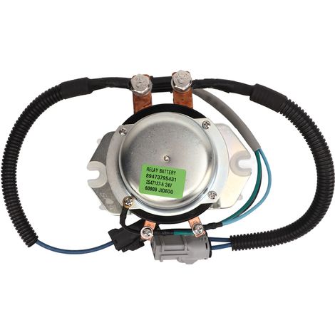 Relais batterie 24V pour excavatrice Kobelco SK135, interrupteur principal avec borne en cuivre rouge, pièce de rechange compatible (1/5)