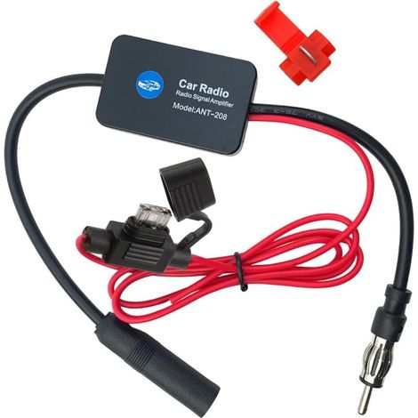 Amplificateur Signal Radio, 12V Antenne Voiture Adaptateur Amplificateur Antenne Autoradio AM/FM pour Camions Autoradios Post Equipés pour Audio Stéréo Digital Car Radio Véhicule Camping SUV Camions (1/5)
