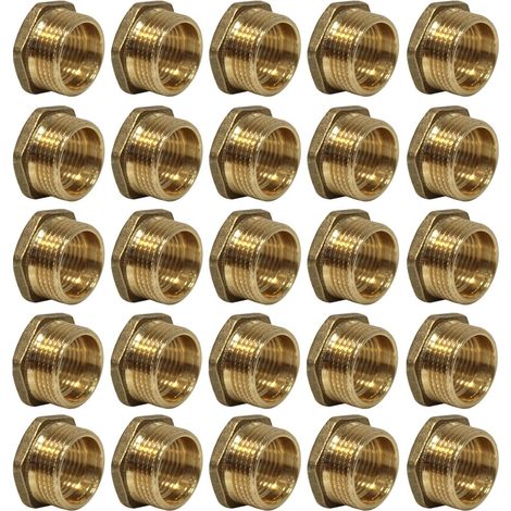 Lot de 25 Mamelons Laiton Réduit Mâle/Femelle 3/4"-1/2" (20/27-15/21) - Arcanaute (1/5)
