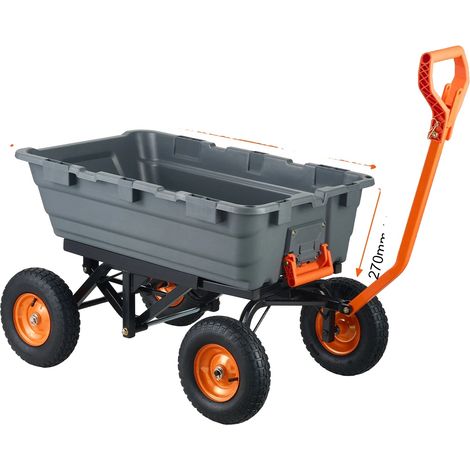 Chariot de décharge, capacité de 600 lbs, poignée réglable, 1500lbs (1/2)