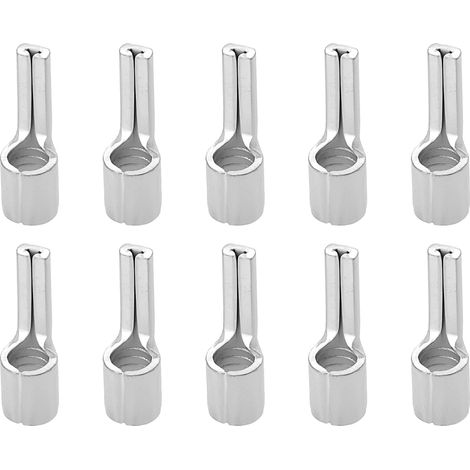 Lot de 25pcs Cosses Plates Non Isolées en Cuivre Pur étamé Connecteur à Aiguille Nue pour Tube en Cuivre Cosses Plates Câble de 10mm² (1/5)