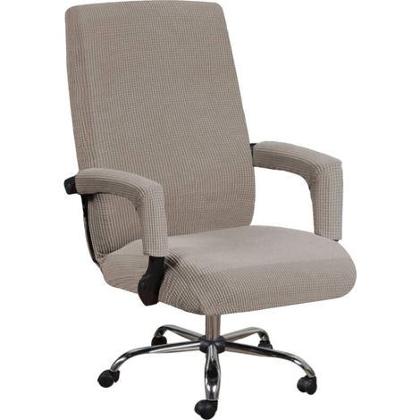 Elastischer Bürostuhlbezug für Computerstühle (Braun, L), universeller Stuhlbezug für Computerstühle, Dekoration, Schutz für Freizeitstühle (1/5)