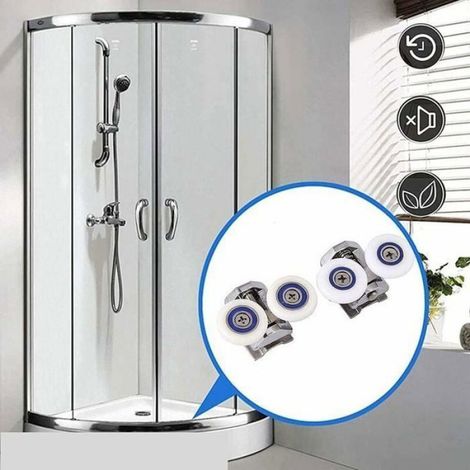 Roues de Porte Douche 4 Pices Remplacement pour Cabine de Douche (1/4)