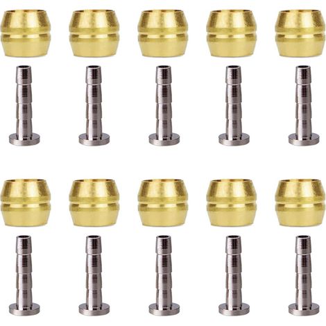 10 Set BH90 Olive and Barb, Insert de Connecteur Olive Tuyau Frein Disque Hydraulique, Replacement Tuyau Olive, Brake Hose Olive Hydrau, Pièce de Rechange Kit de Réduction Durite pour SM-BH90 (1/5)