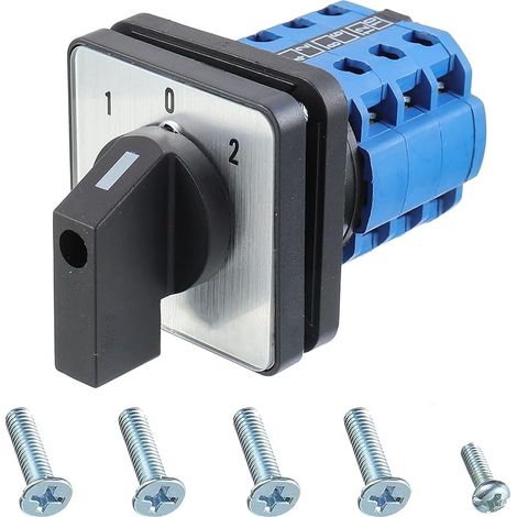 Commutateur de transfert 20A/660V came rotative de commande à 12 bornes 3 positions SZW26-20/D303.3 (1/5)