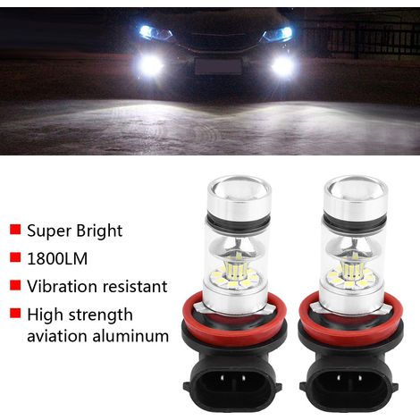 2 pcs Ampoule LED 100W Super Lumineuse pour Phare et Anti-brouillard Voiture (Lumière Blanche) (1/5)