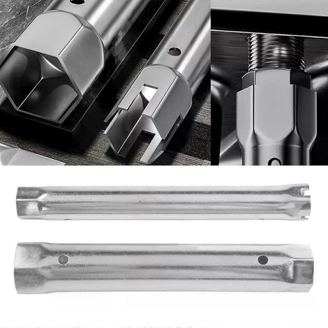 Clé à pipe double tête 34-40 mm (1/2 pièces) - Outil compact pour installation de robinetterie de douche (1/4)