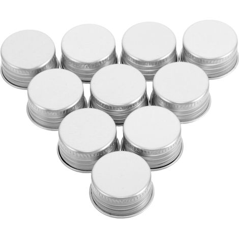 Lot de 50 bouchons d'obturation, 24 mm, aluminium, argentés (1/5)