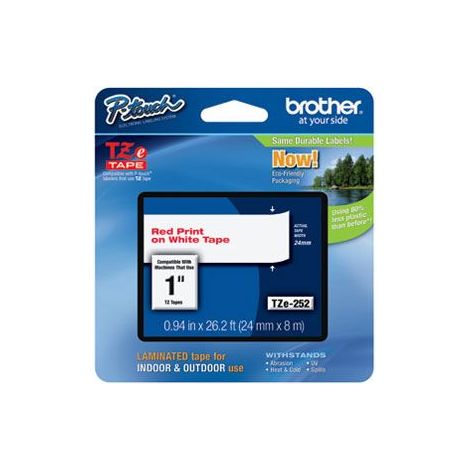Brother TZE-Schriftbandkassette TZESchriftbandkassette TZe-252 TZe252 Blanco Rojo (TZE252)