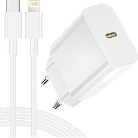 TRAHOO-Chargeur Rapide iPhone avec Câble Lightning 2M, 25W Chargeur USB C Rapide pour Apple iPhone 14/14 Plus/14 Pro Max/13/1[J406] (1/5)