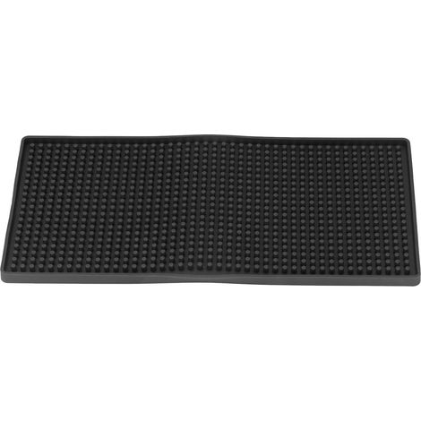 Tapis de Bar en Silicone Alimentaire Résistant à la Chaleur - Antidérapant et Sans Odeur - Noir