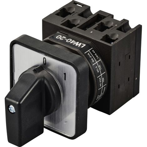 TRU COMPONENTS TC-LW40-20 C04/2A48I Nockenschalter  20 A 690 V 1 x 45 ° Schwarz, Grau 1 St.