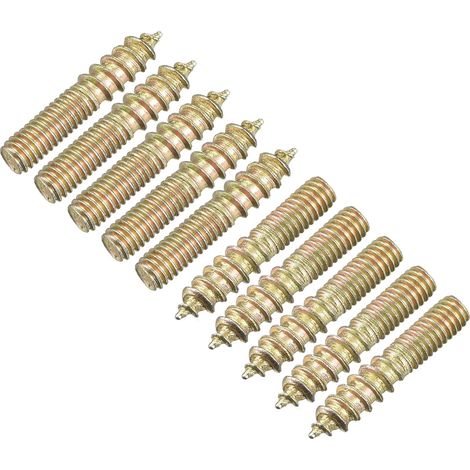 M4x20mm Cintre Boulons 24 pièces Double Terminal Filetage Cheville Vis pour Bois Meubles Connexion (1/4)