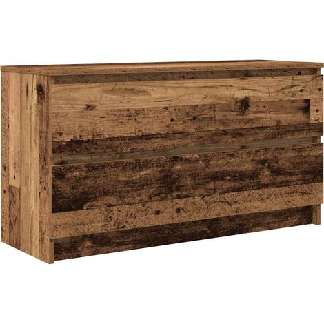 Meuble TV Banc TV Armoire TV vieux bois 100x35x54 cm bois d'ingénierie (1/5)