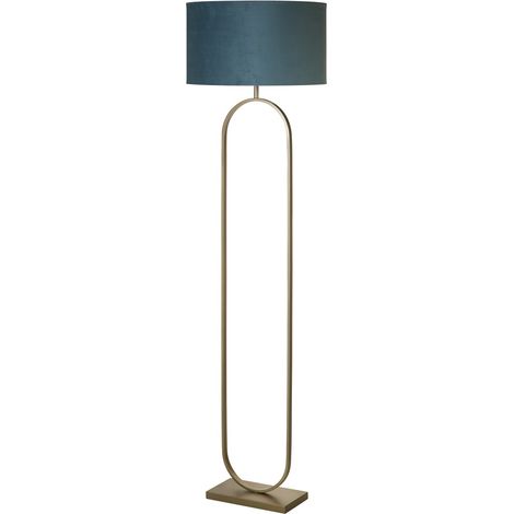 Lampadaire Modish bronze avec capuchon vert bleu - EU95102TE