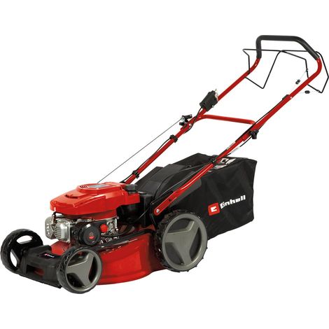 Einhellde Tosaerba a benzina GC-PM 46 S HW-E (2 kW, 1 cilindro, motore de 4 tempi, fino a 1400 m², funzione de Avviamento elettrico, trazione posteriore disinnestabile, sacco de Erbade 65 l)