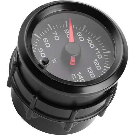 Jauge de température d'huile 2 pouces 12V, 40-140°C, compteur avec sonde, rétroéclairage 7 couleurs, universel pour voiture (1/5)