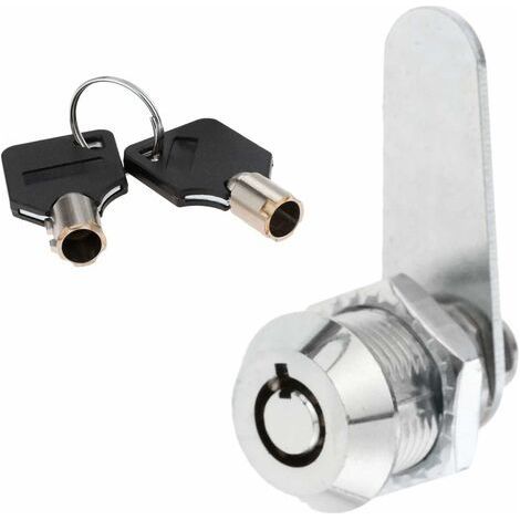 Serrure tubulaire en alliage de zinc pour tiroir de sécurité, cylindre de porte, boîte aux lettres, boîte à outils, serrure à 2 clés(20mm) (1/5)