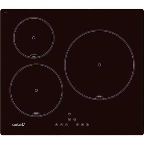 Cata IB6403 E2 BK - Vitroceramica Induccion 3 Zonas Coccion Ancho 59 Cm