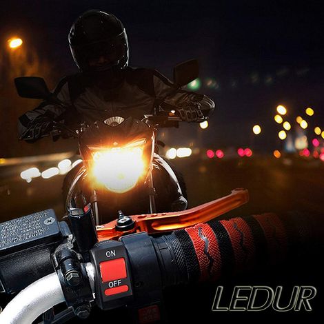Interrupteur ON/OFF Universel Moto pour Phare LED et Anti-Brouillard 12V Guidon (1/5)