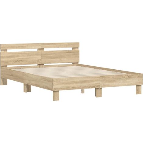 Maison Exclusive - Struttura del letto Sonoma 152 x 203 cm Legno multistrato (1/5)