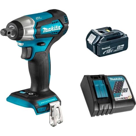 Makita DTW181RT1 Boulonneuse à chocs 18V LXT 180 Nm 1/2 + 1 x 5.0Ah Batteries + chargeur (1/2)