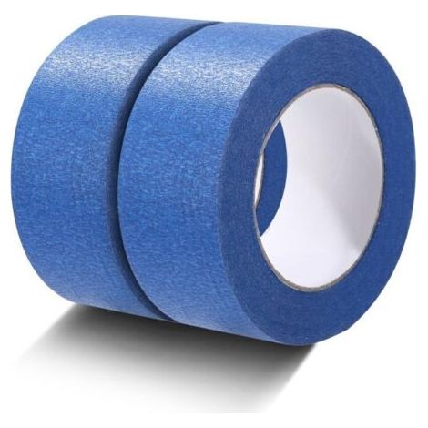 BUNTHAUS Ruban de Masquage 50mm x 50m - 2 Rouleaux Bleu Pour Peinture, Résistant Aux UV, Pour Intérieur et Extérieur Sur Plusieurs Surfaces de Décoration (1/4)