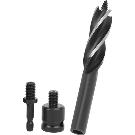 Kit 4 mèches bois haute résistance acier carbone, 4 arêtes, queue hexagonale, ouvre-trous 18mm, forets précis pour perçage bois (1/5)