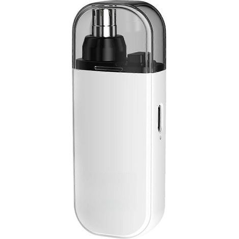 Tondeuse à poils de nez 2 en 1, coupe-poils nasaux électrique portable, blanche -- (1/5)