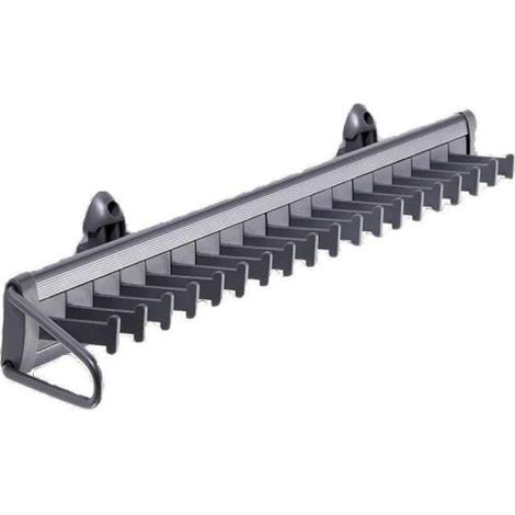 Accesorios de herrajes laterales deslizantes para armario, color gris (con 19 ganchos), para colgar corbatas, pañuelos de seda, etc.