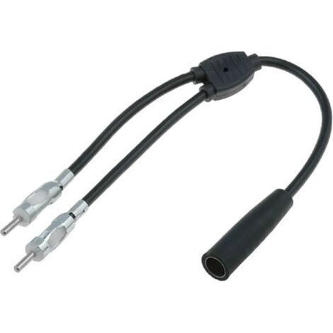 Adaptateur Doubleur Antenne 1 Din Femelle vers 2 Din Male