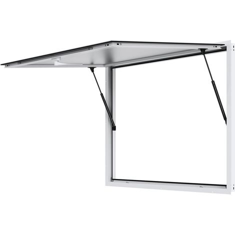 122 x 91 cm großes Servierfenster aus Aluminiumlegierung für Imbisswagen, öffnet sich bis zu 85°, mit Markise, Tür und Haken, für Imbisswagen und -anhänger (1/5)