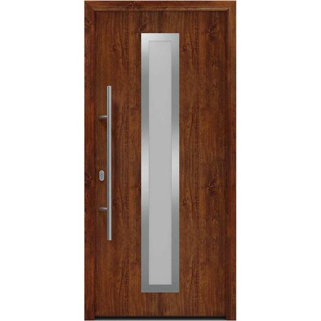 Hörmann Ecostar Haustür "ISOPRO IP 700S", dark oak, 110 x 210 cm (B x H), DIN Links