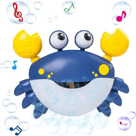 Jouet de bain crabe avec musique et mousse, machine à bulles pour baignoire, jouet aquatique pour enfants, divertissement assuré (1/5)