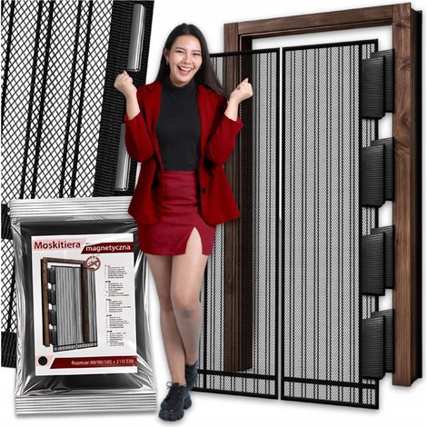 ZANZARIERA PER PORTE, FINESTRE, BALCONE, MAGNETICA, DIMENSIONI 80/90/100x210/220