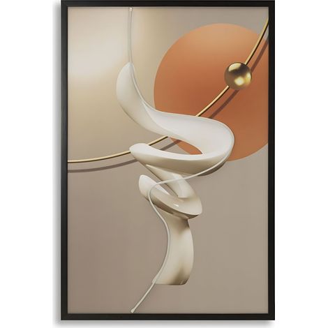 Stampa Artistica con LED integrati su Tela Moden Abstract B - Quadro decorativo 80x120 cm - Stile Contemporaneo Multi-colore