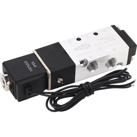 Électrovanne pneumatique avec fil, 2 positions, 5 voies, IP65, 0,15–0,8 MPa, 24 V CC (1/5)